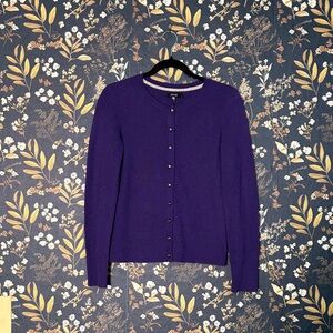 Apt. 9 Deep Purple Women's Cashmere Cardigan Sweater Size S